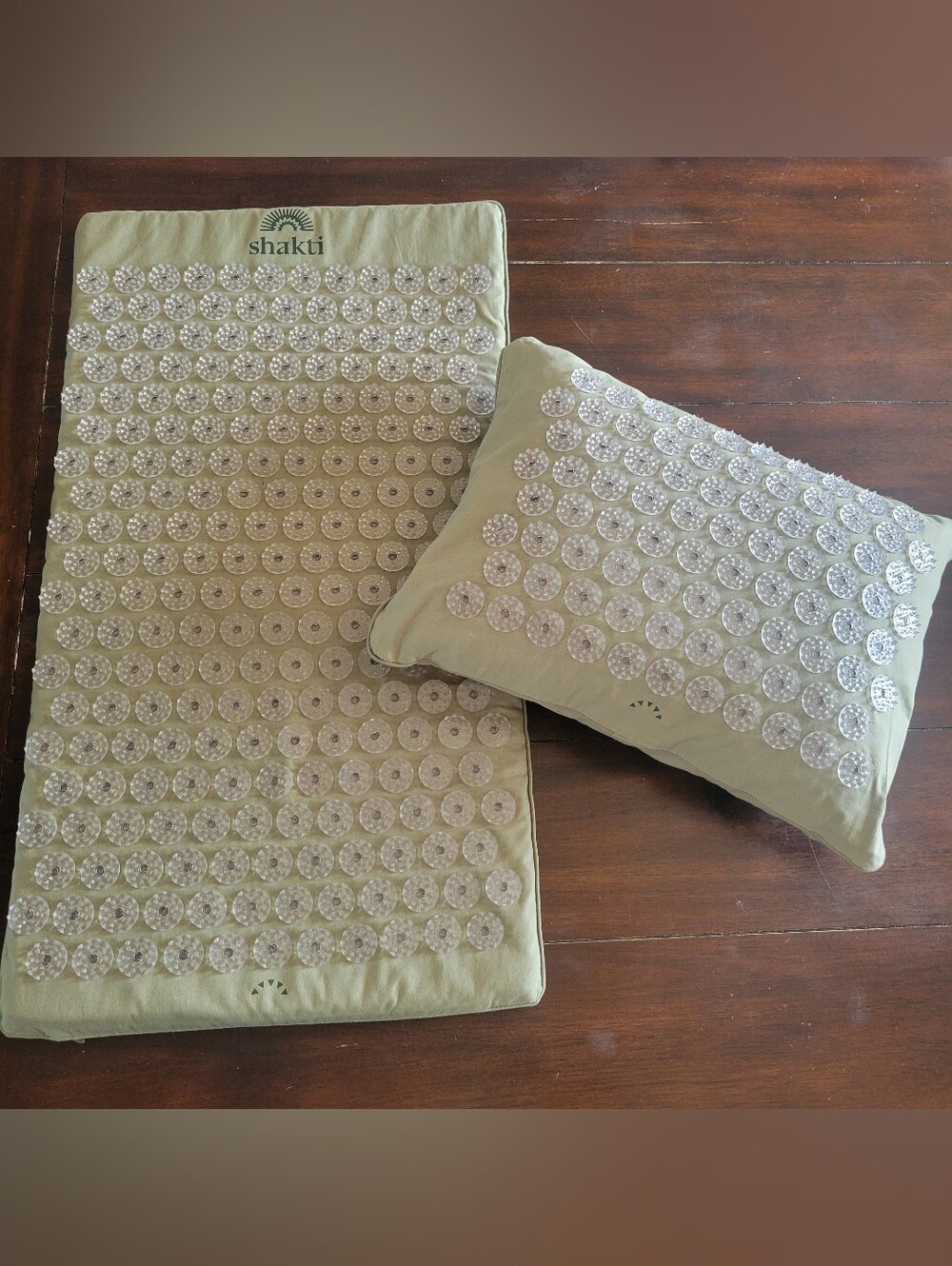 Shakti Accupressure Mat And Pillow Set Sage Green 100% Organic Cotton
